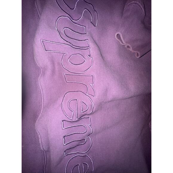 Supreme Washed Half Zip Pullover Mock Neck Sweatshirt Dusty Purple” Size XL HRA - Picture 2 of 7